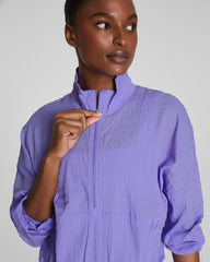 SPANX® Get Moving Textured Half Zip  Amethyst