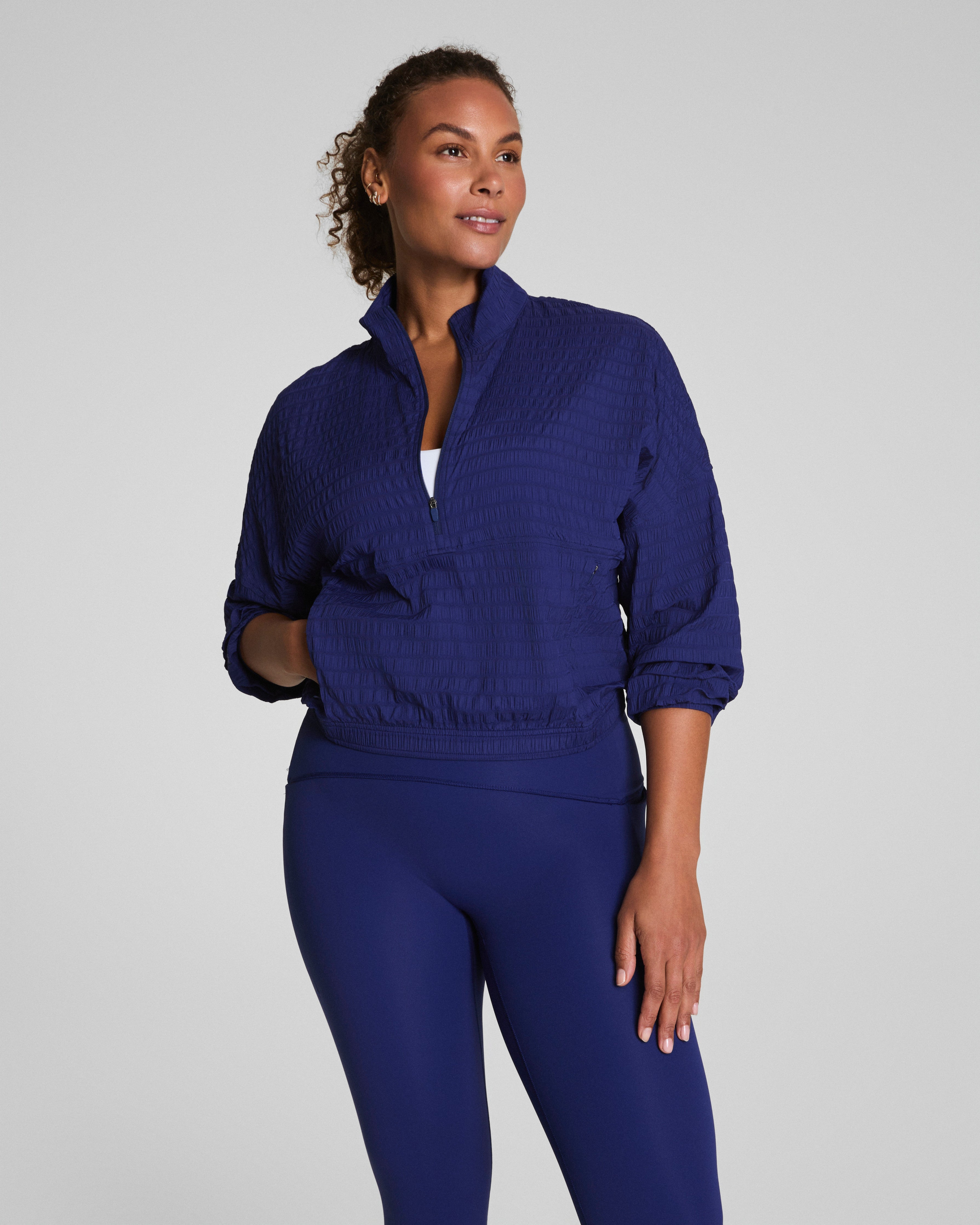 SPANX® Get Moving Textured Half Zip