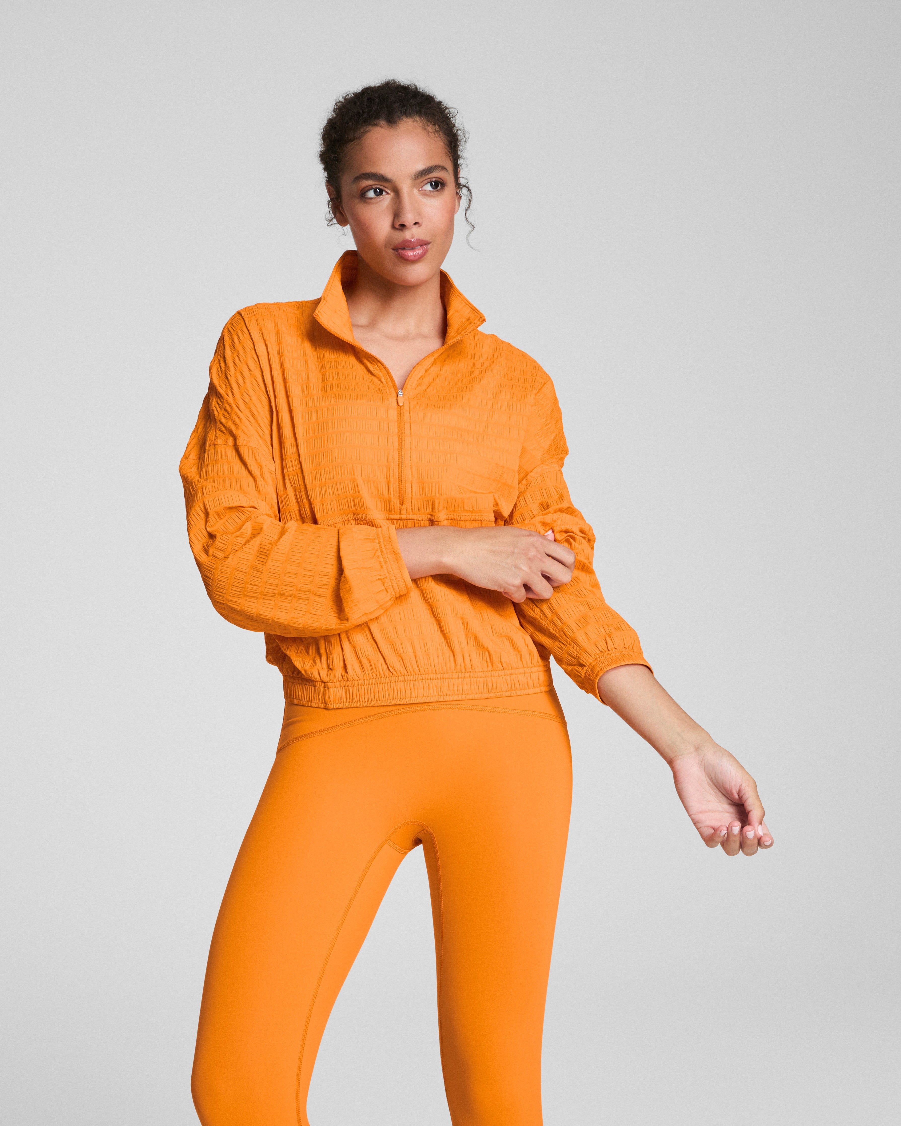 SPANX® Get Moving Textured Half Zip  Monarch