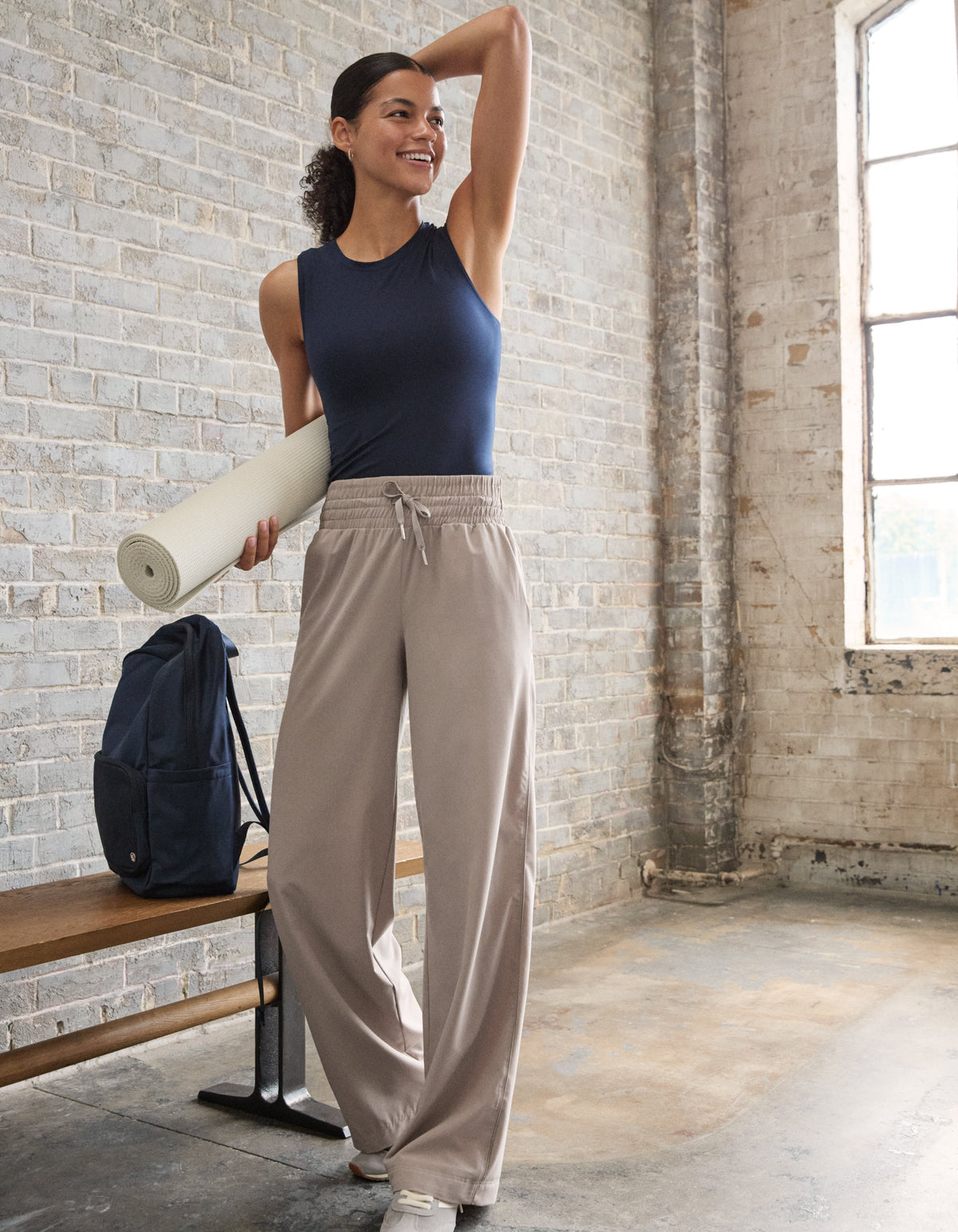 SPANXsmooth™ On the Move Wide Leg Pant  Stone Grey