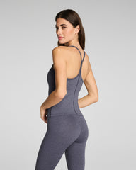 SPANXsupersmooth™ SoftStretch Rib V-Neck Shelf Tank | Pewter Heather