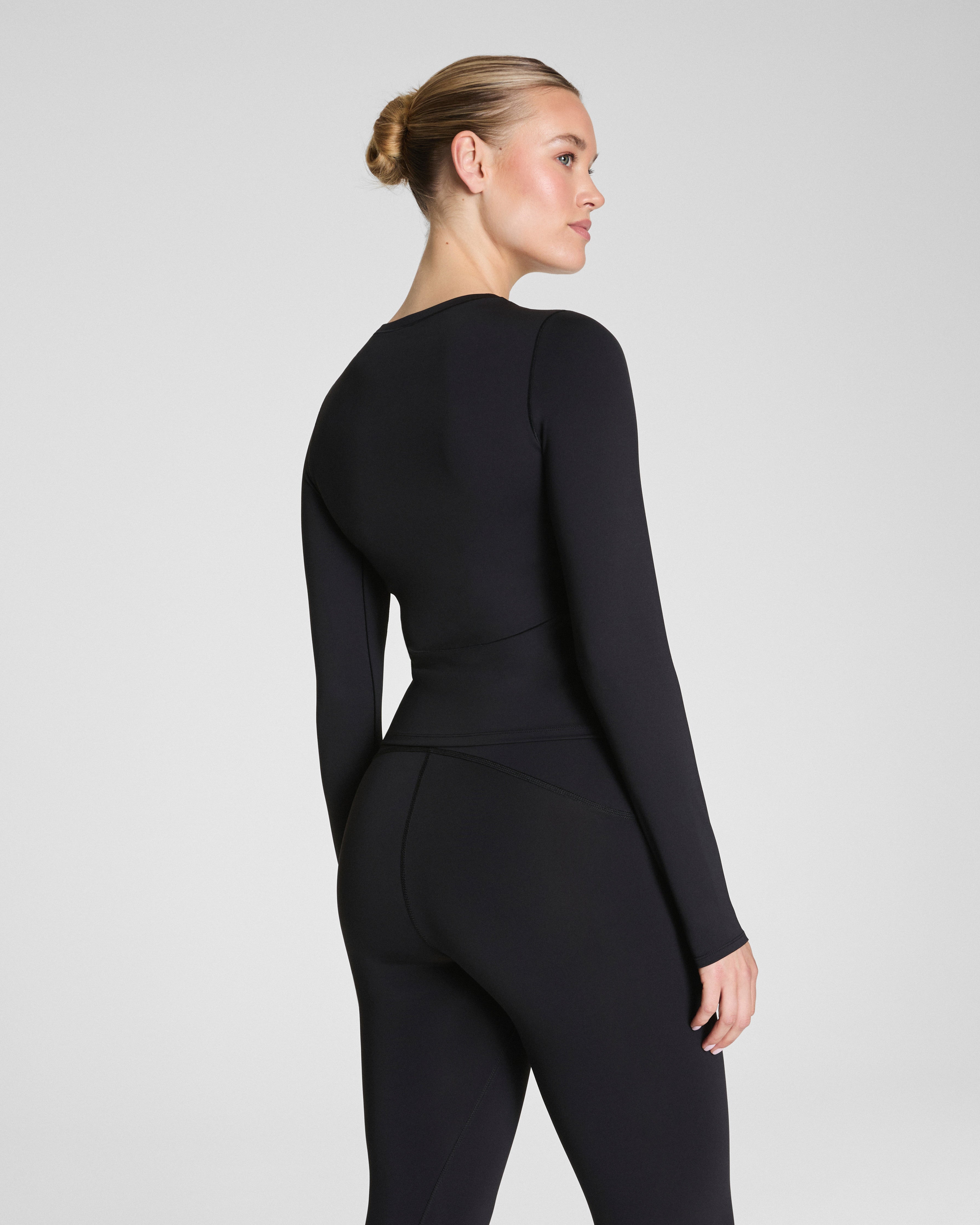SPANXshape™ Get Moving Long Sleeve Top with SecretSweat Tech  Eclipse