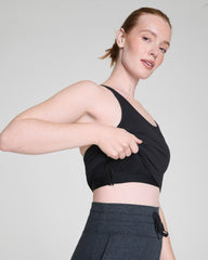 SPANXsupersmooth™ SoftStretch Rib V-Neck Shelf Tank  Very Black