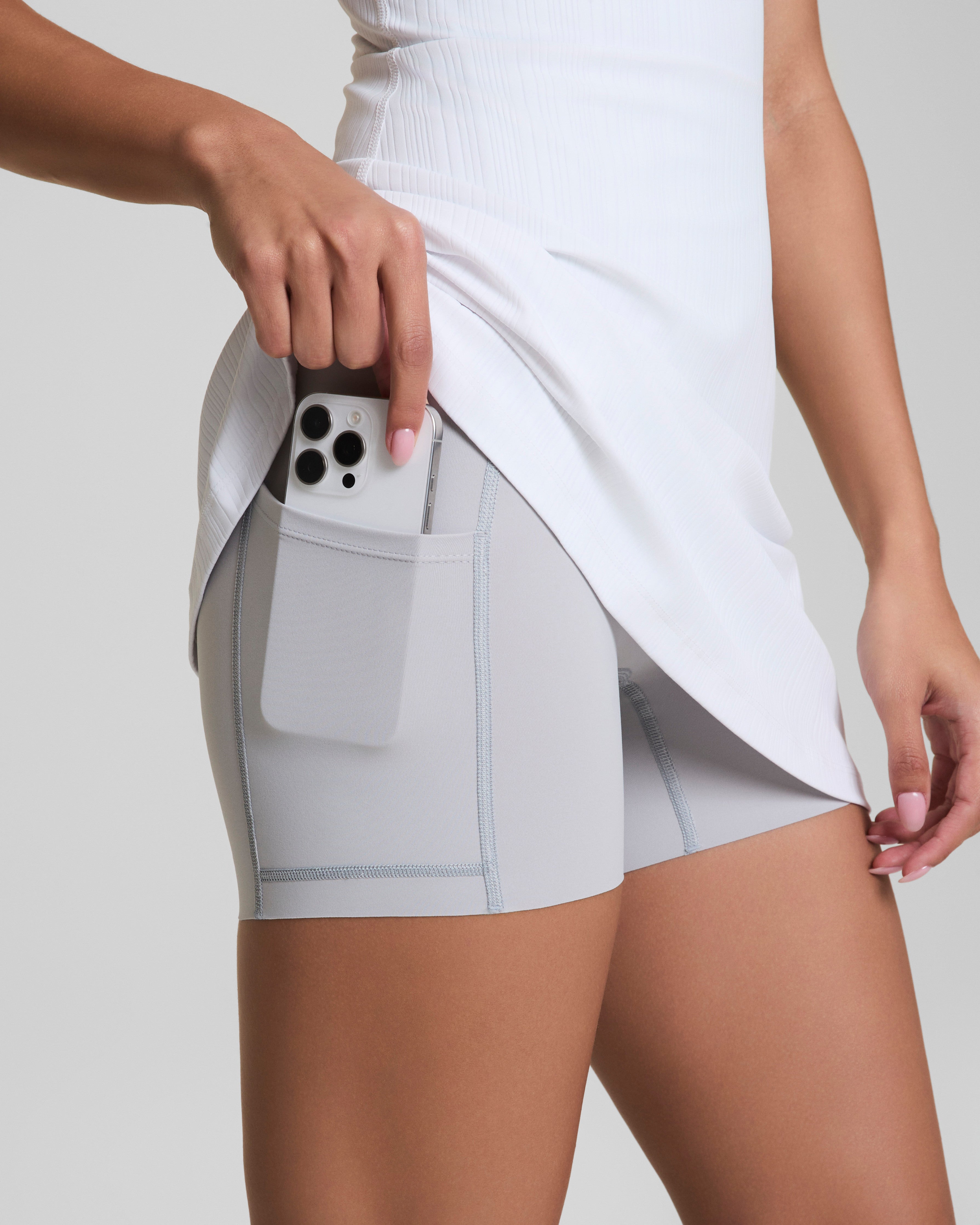 SPANXshape™ Get Moving Rib Tank Dress  Vivid White