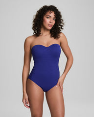 SPANXshape™ Swim Convertible Pique Bandeau One-Piece  Deep Azure