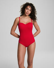 SPANXshape™ Swim Convertible Pique Bandeau One-Piece  Spanx Red