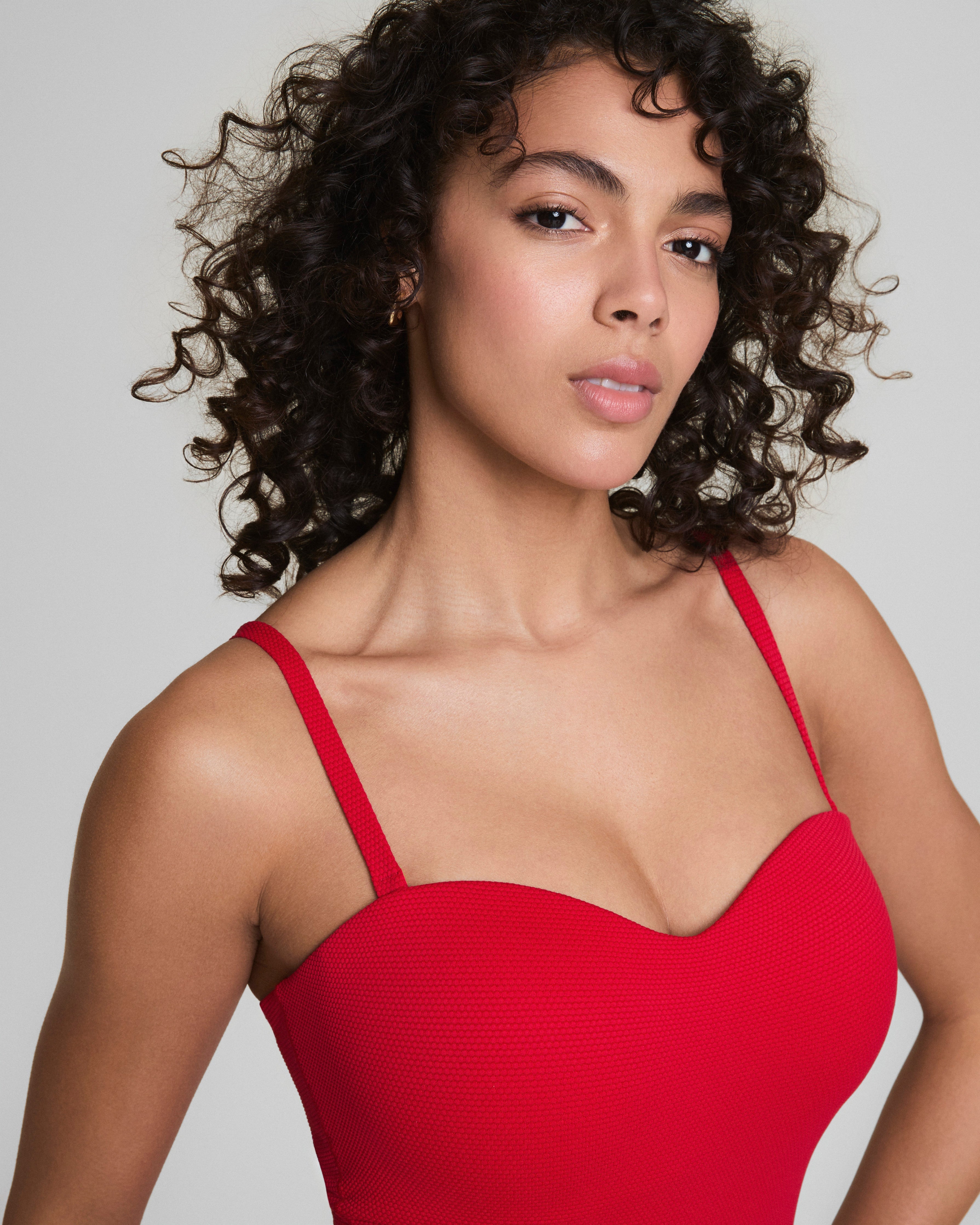 SPANXshape™ Swim Convertible Pique Bandeau One-Piece  Spanx Red
