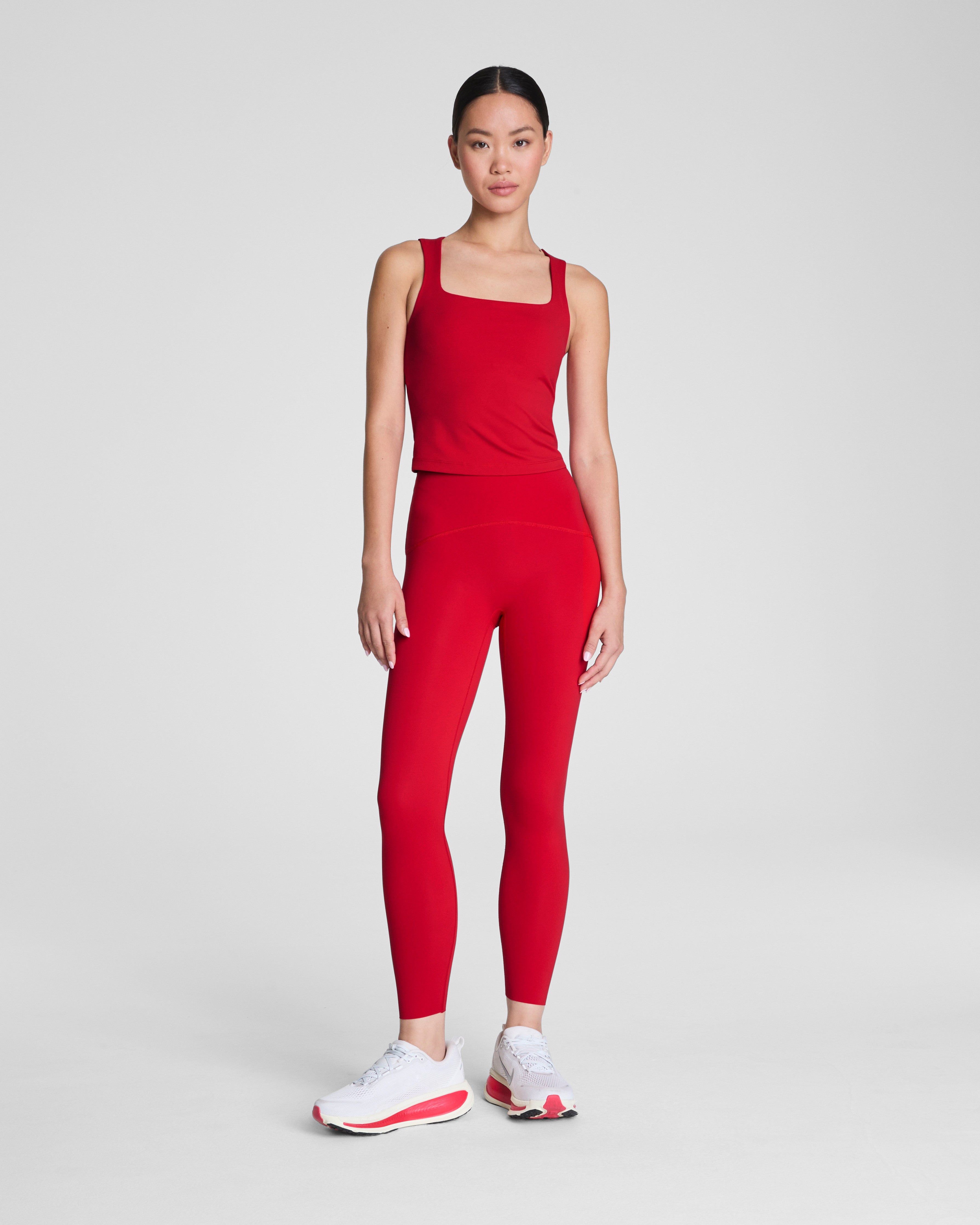 SPANX® Get Moving Square Neck Shelf Tank  Spanx Red