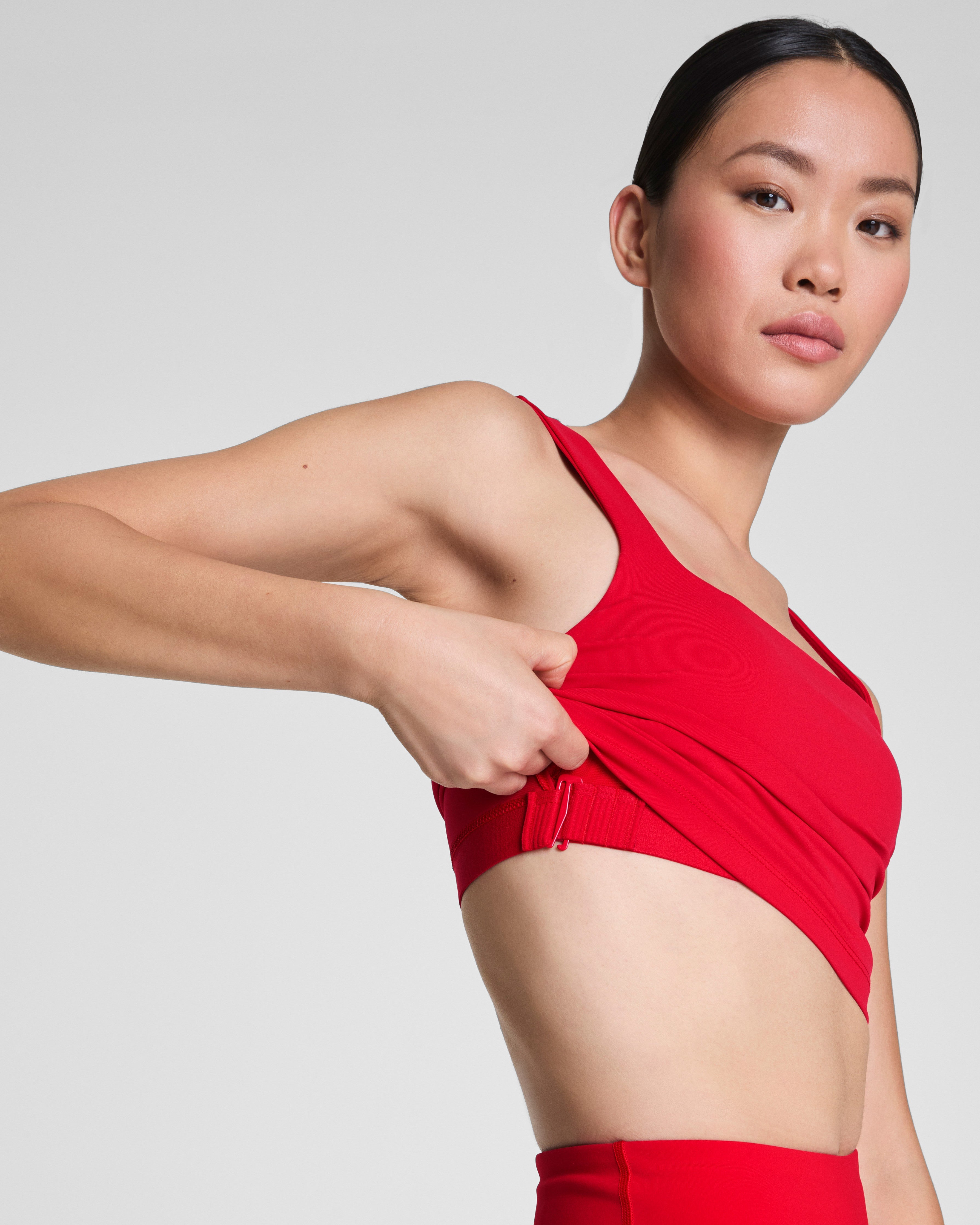 SPANX® Get Moving Square Neck Shelf Tank  Spanx Red