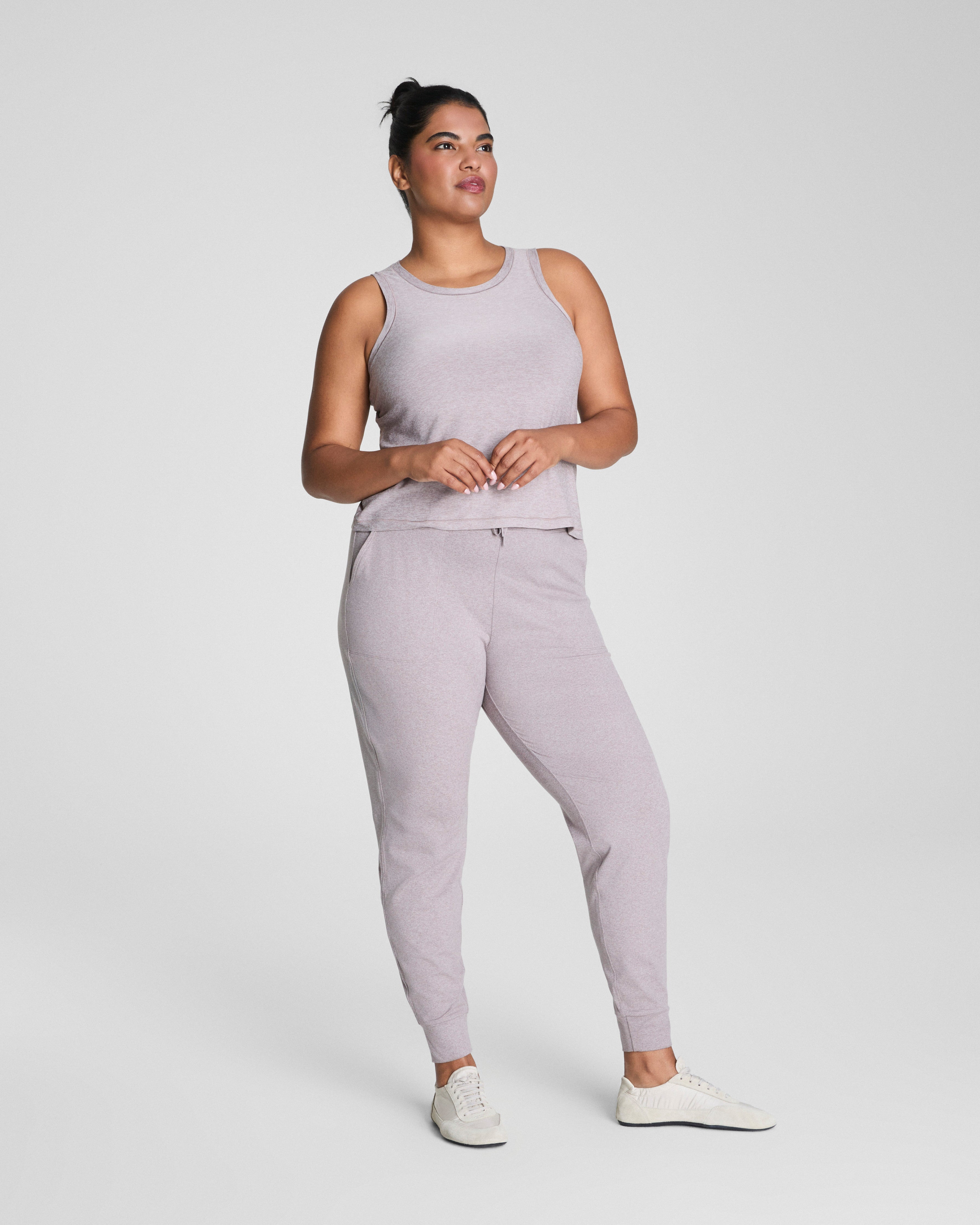 SPANX® SoftStretch Crewneck Tank  Coastal Fog / Light Coastal Fog