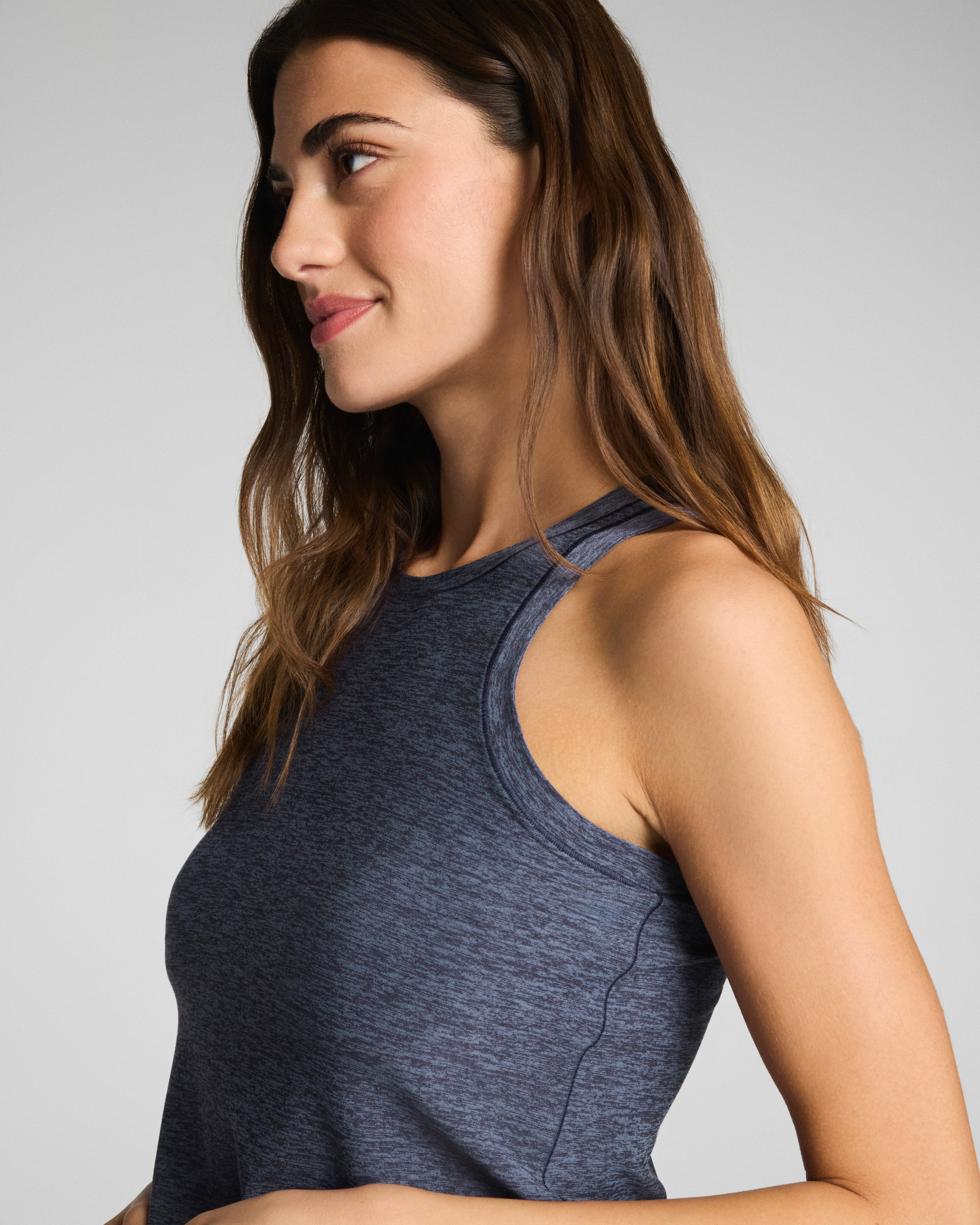 SPANX® SoftStretch Crewneck Tank | Pewter Heather