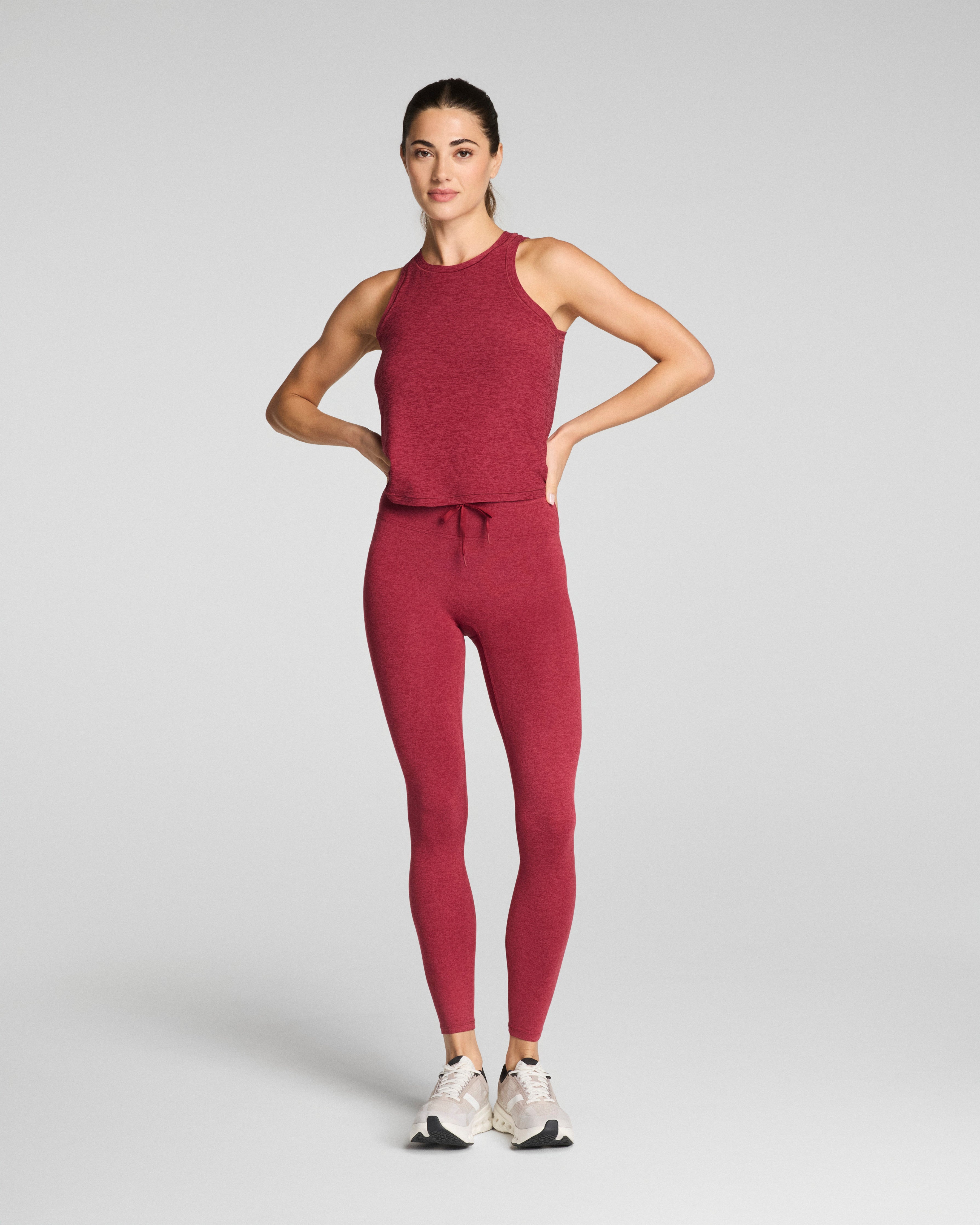 SPANX® SoftStretch Crewneck Tank | Red Merlot Heather