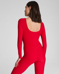 SPANXsmooth™ OnForm Open Back Long Sleeve Jumpsuit  SPANX® Red