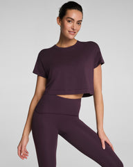 SPANX® Outpace Cropped Tee  Blackberry