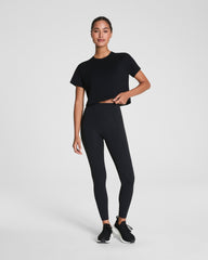 SPANX® BoostUp Cropped Tee | Very Black