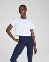 SPANX® Outpace Cropped Tee  Vivid White