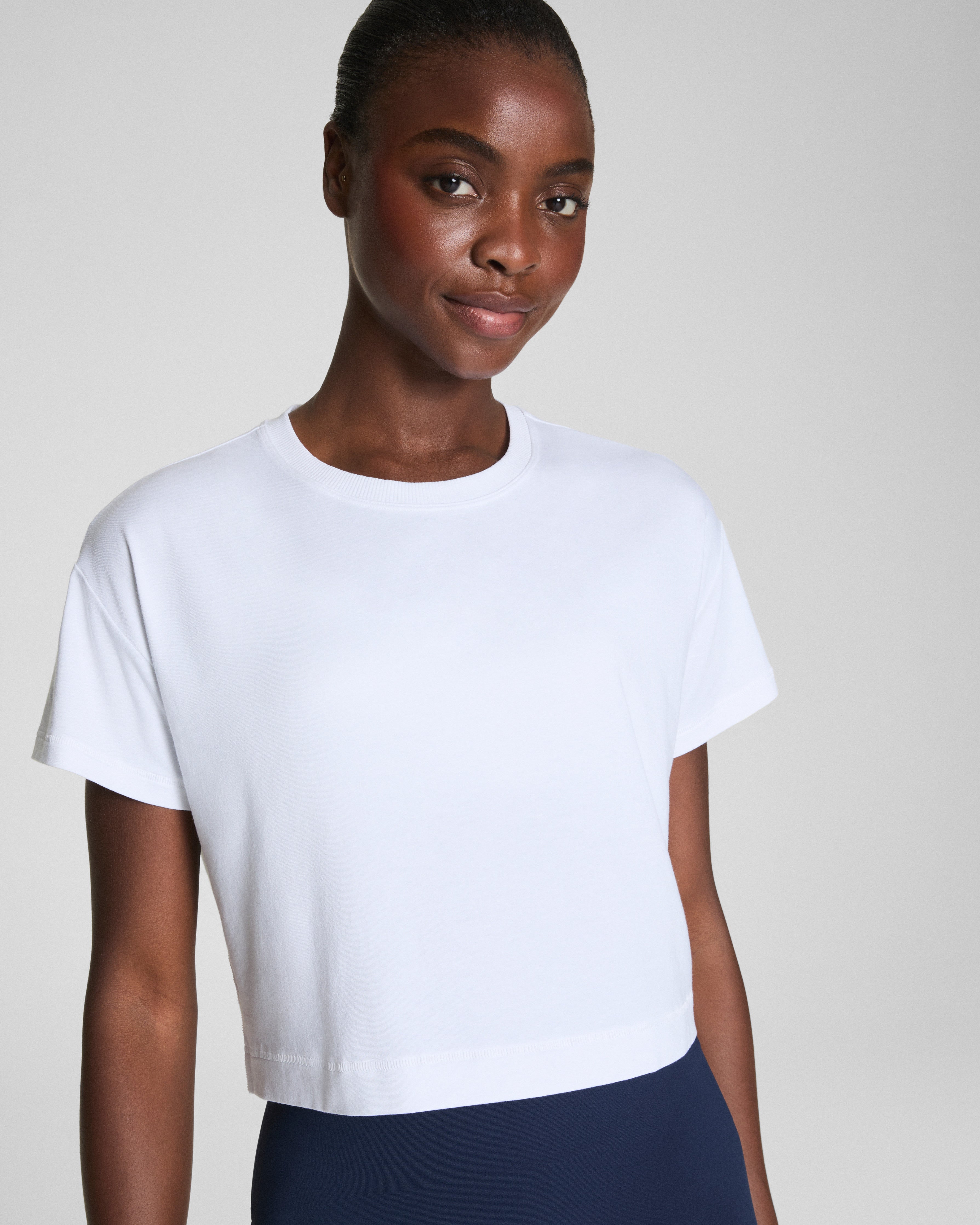 SPANX® BoostUp Cropped Tee | Vivid White