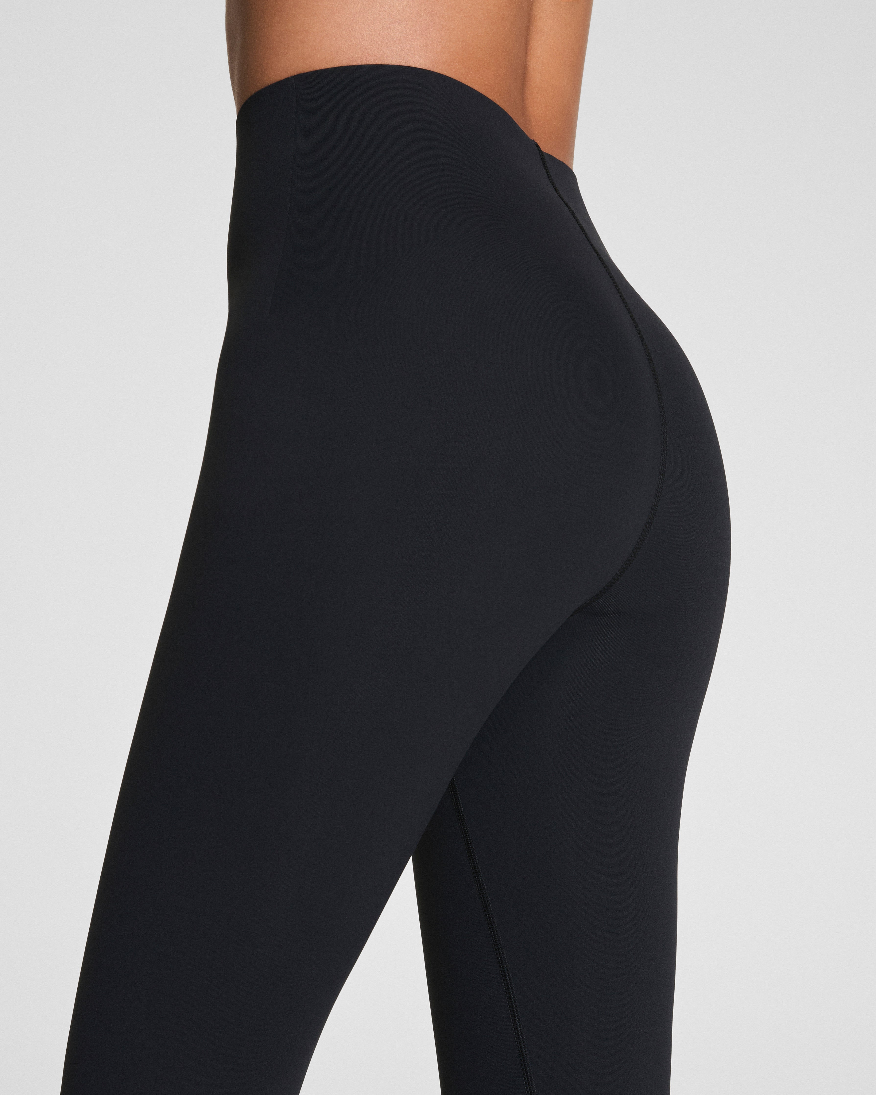 SPANXshape™ CoreLuxe Cropped Leggings with Mid-Tummy Compression, 19"  Very Black