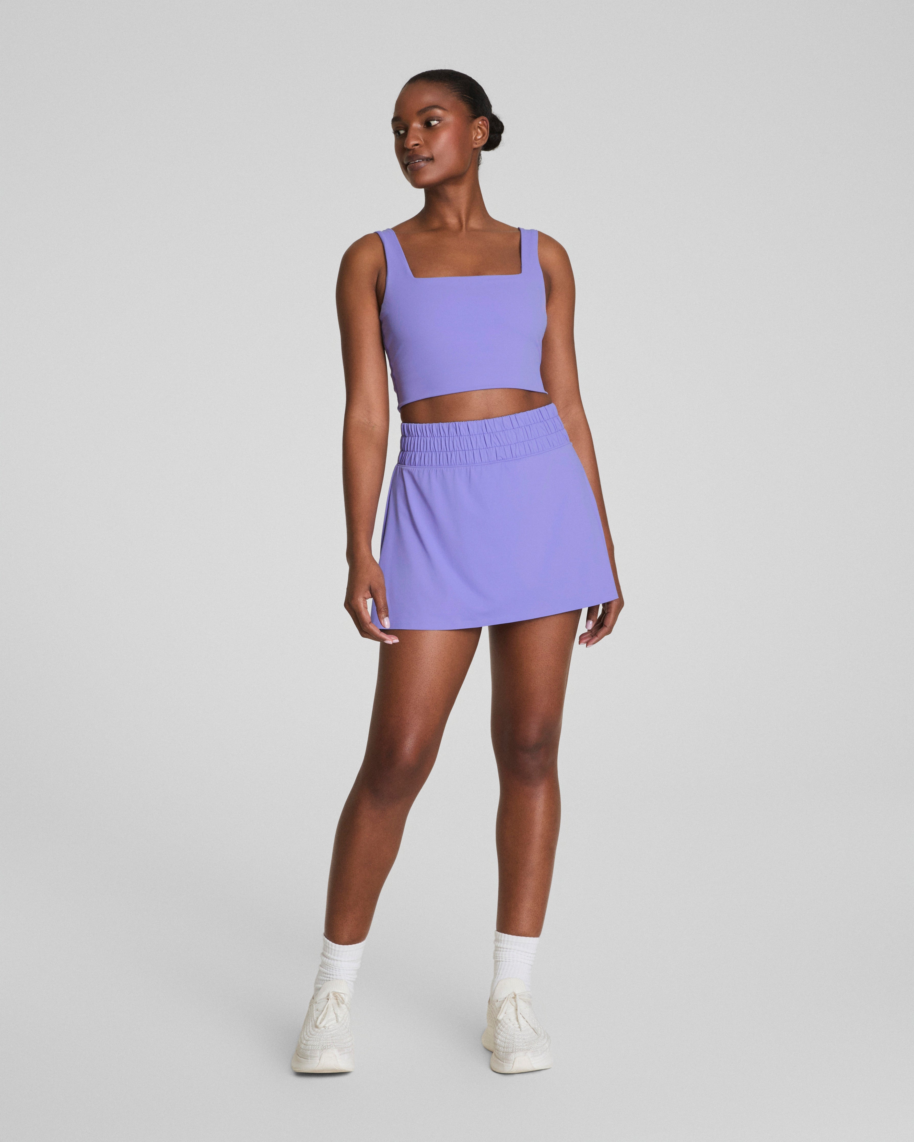 SPANX® Get Moving Cropped Square Neck Shelf Tank  Amethyst