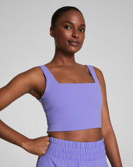 SPANX® Get Moving Cropped Square Neck Shelf Tank  Amethyst