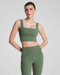 SPANX® BoostUp Cropped Square Neck Shelf Tank | Eucalyptus