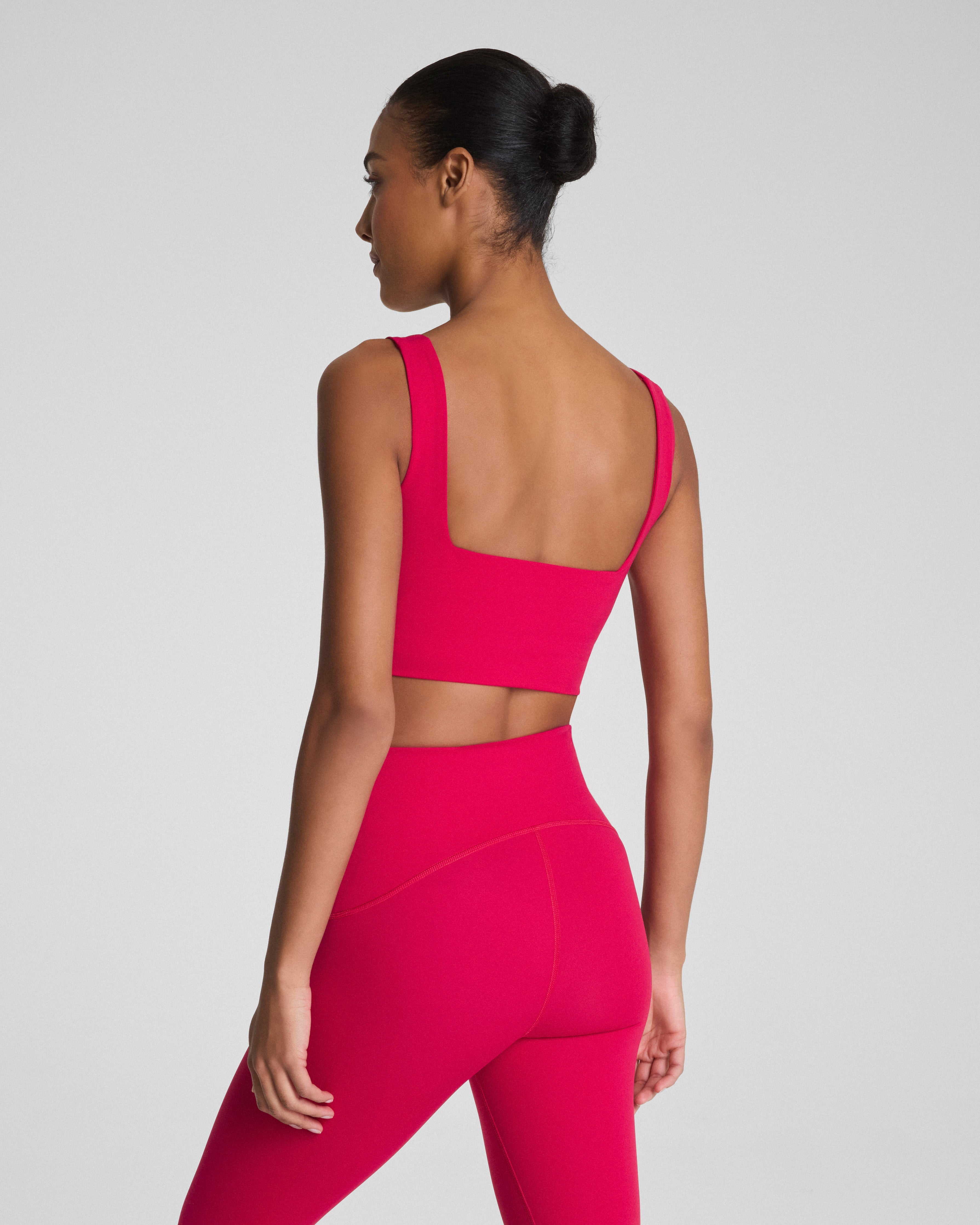 SPANX® BoostUp Cropped Square Neck Shelf Tank | Fuchsia