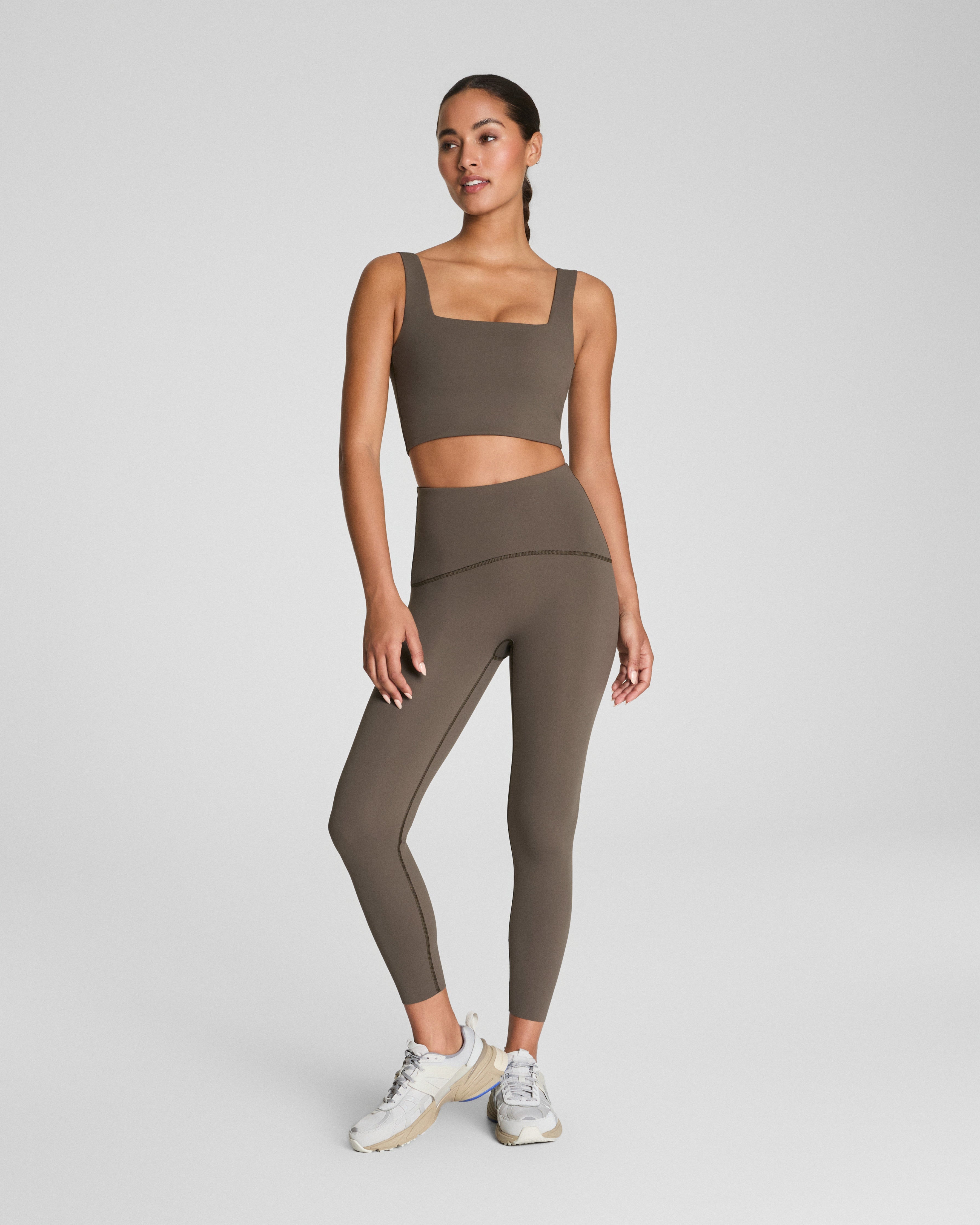 SPANX® BoostUp Cropped Square Neck Shelf Tank | Mineral