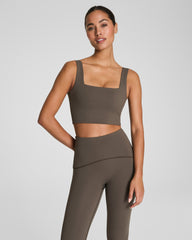 SPANX® Get Moving Cropped Square Neck Shelf Tank  Mineral