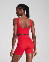 SPANX® Get Moving Cropped Square Neck Shelf Tank  Spanx Red
