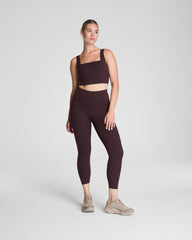 SPANX® Get Moving Cropped Square Neck Shelf Tank  Truffle Brown