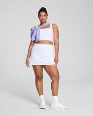 SPANX® Get Moving Cropped Square Neck Shelf Tank  Vivid White