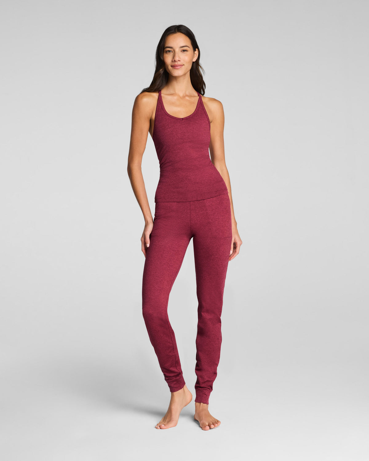 SPANXsupersmooth™ SoftStretch Slim Jogger  Red Merlot Heather