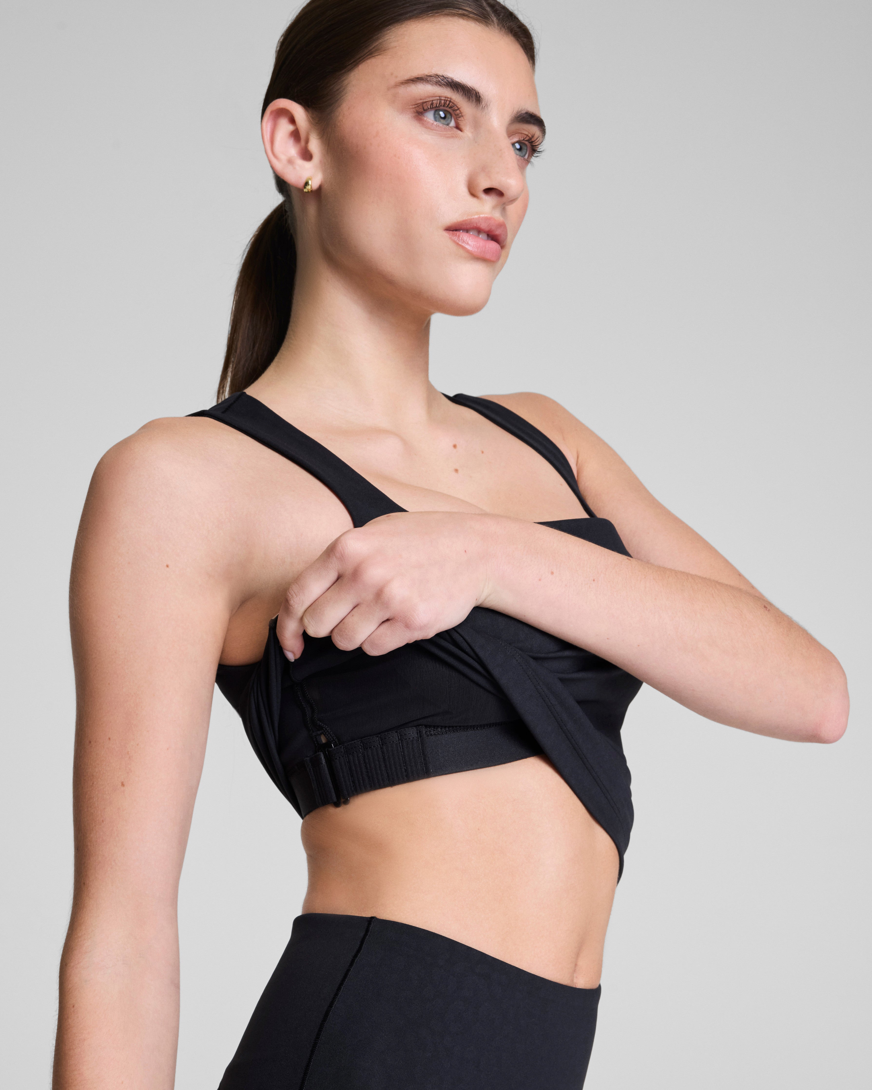 SPANX® Get Moving Embossed Leopard Print Square Neck Shelf Tank  Embossed Leopard Print