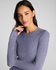 SPANX® SoftStretch Contour Mockneck Long Sleeve Top | Pewter Heather