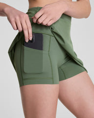 SPANXshape™ BoostUp Pleated Skort, 14" | Eucalyptus