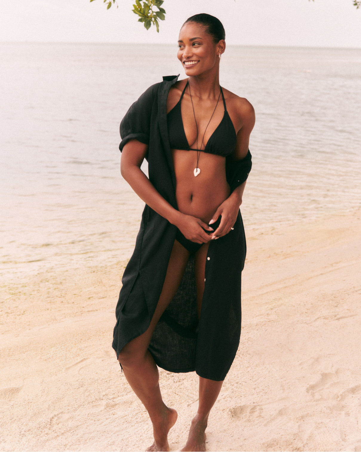SPANXsmooth™ Swim String Bikini Top | Very Black