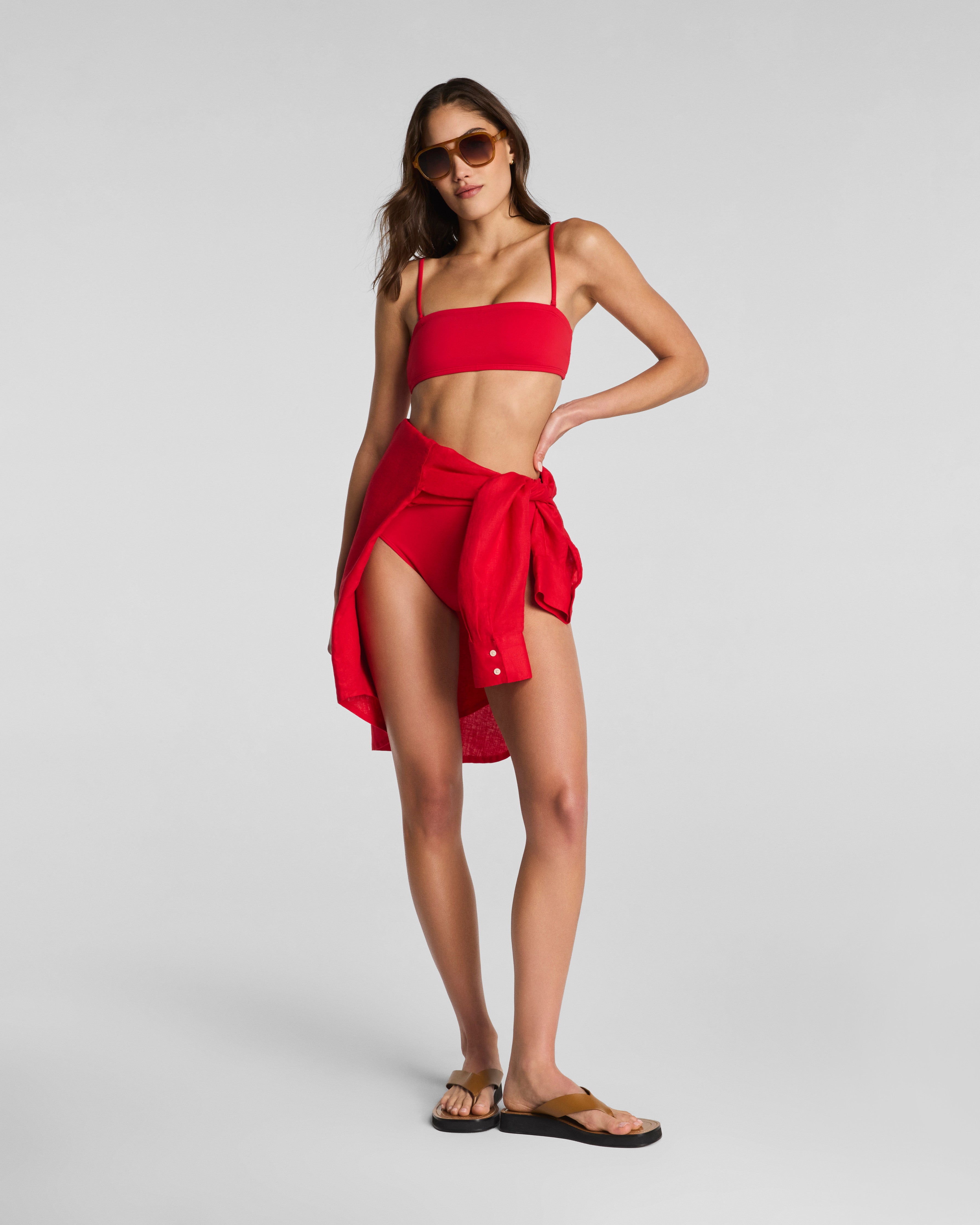 SPANXsmooth™ Swim Bandeau Bikini Top | SPANX® Red