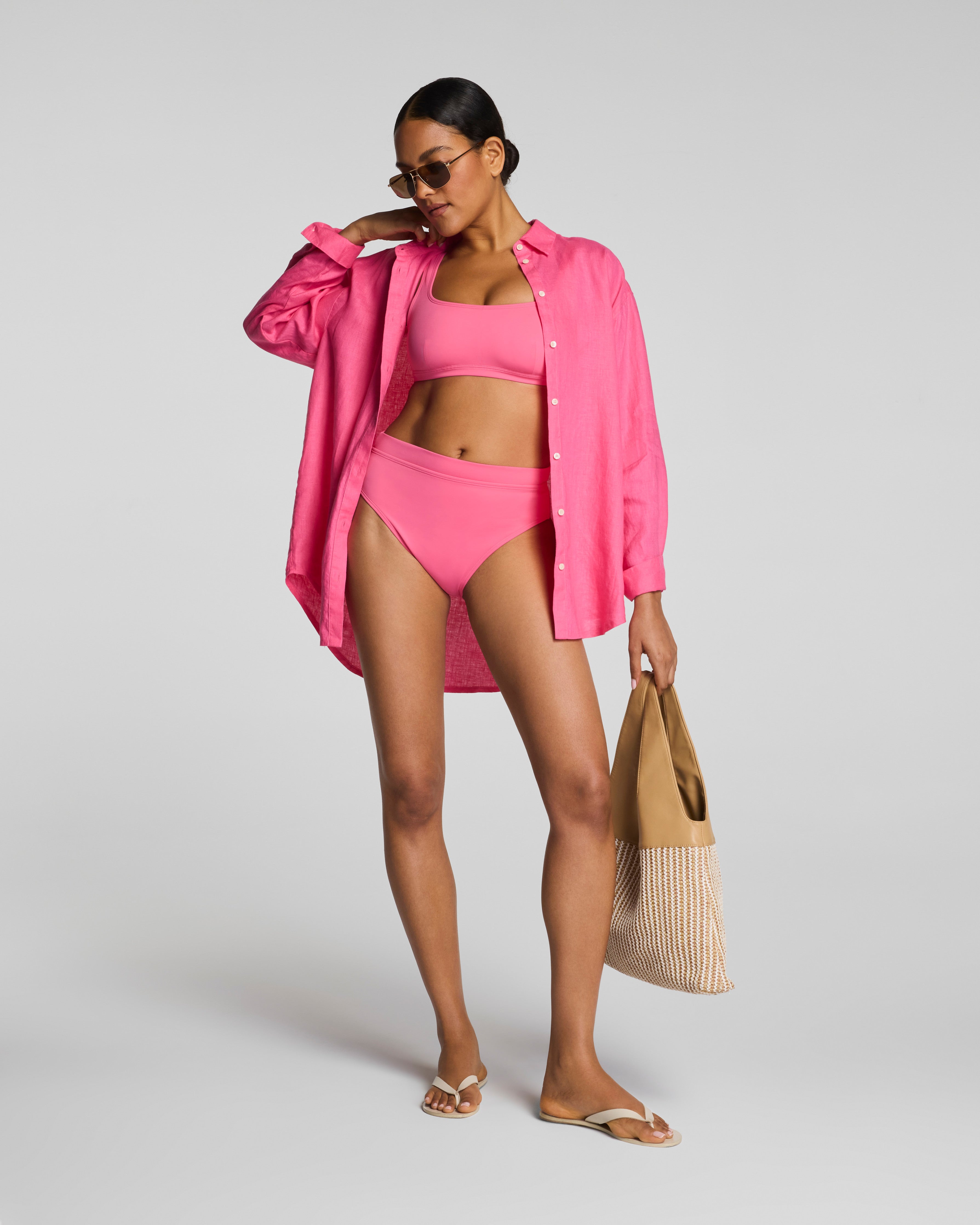 SPANXshape™ Swim Scoop Neck Bikini Top | Hibiscus