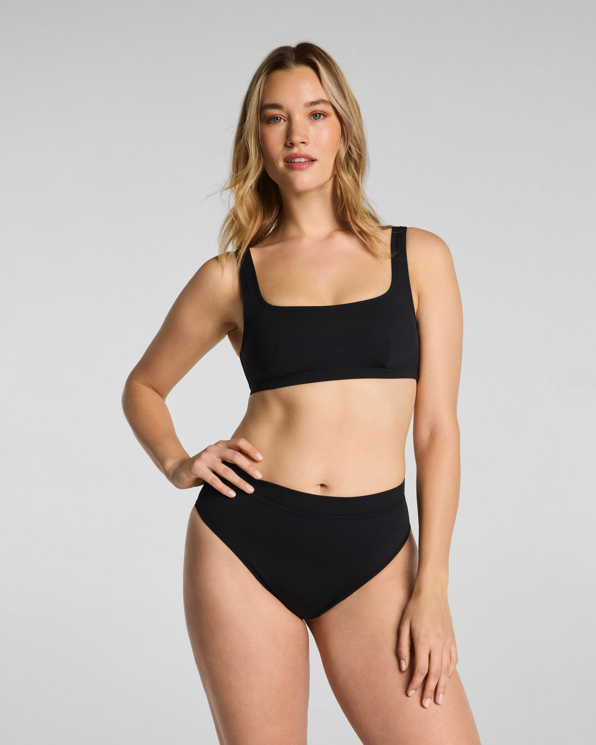 SPANXshape™ Swim Scoop Neck Bikini Top | Very Black