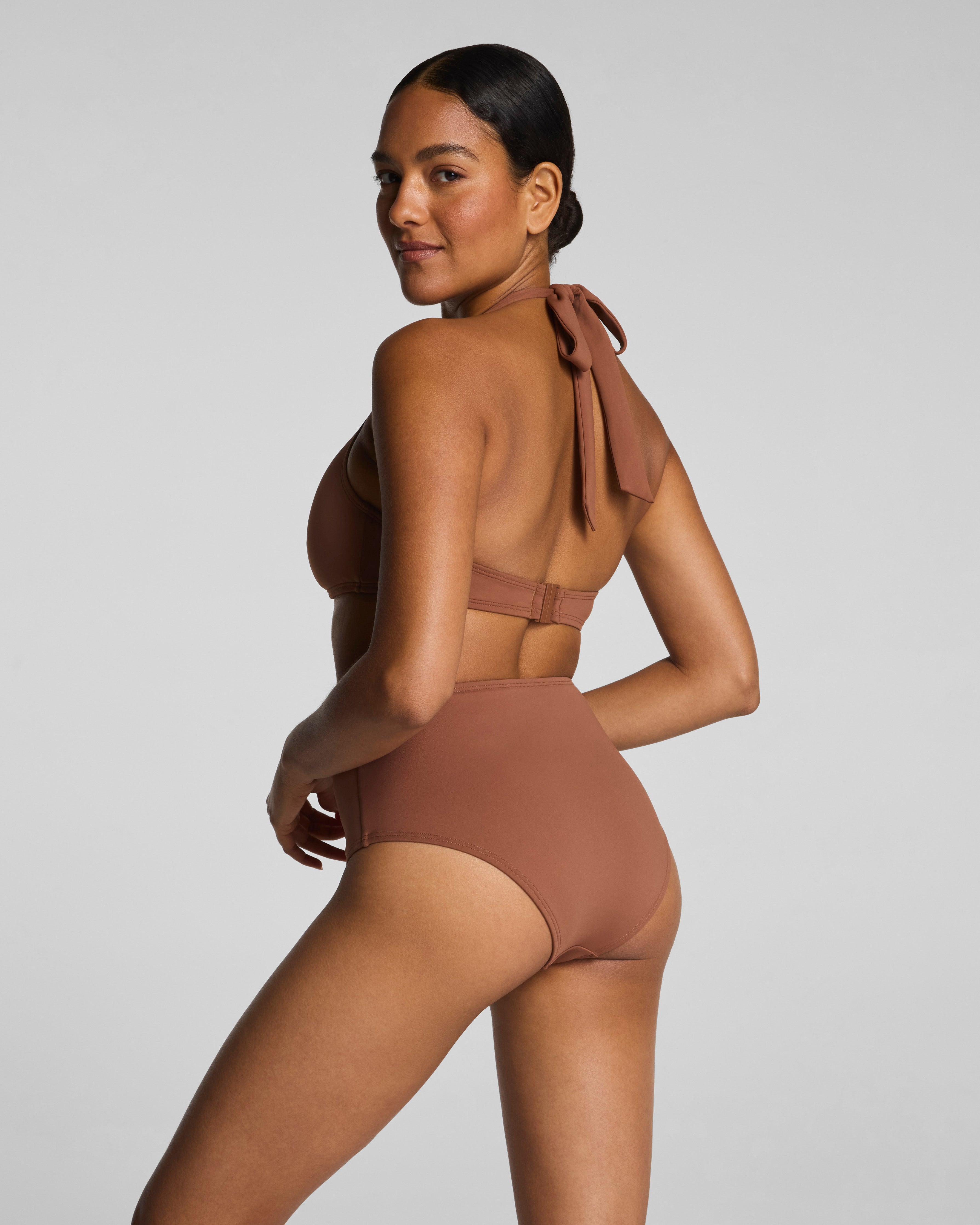 SPANXshape™ Swim Halter Bikini Top | Caraway