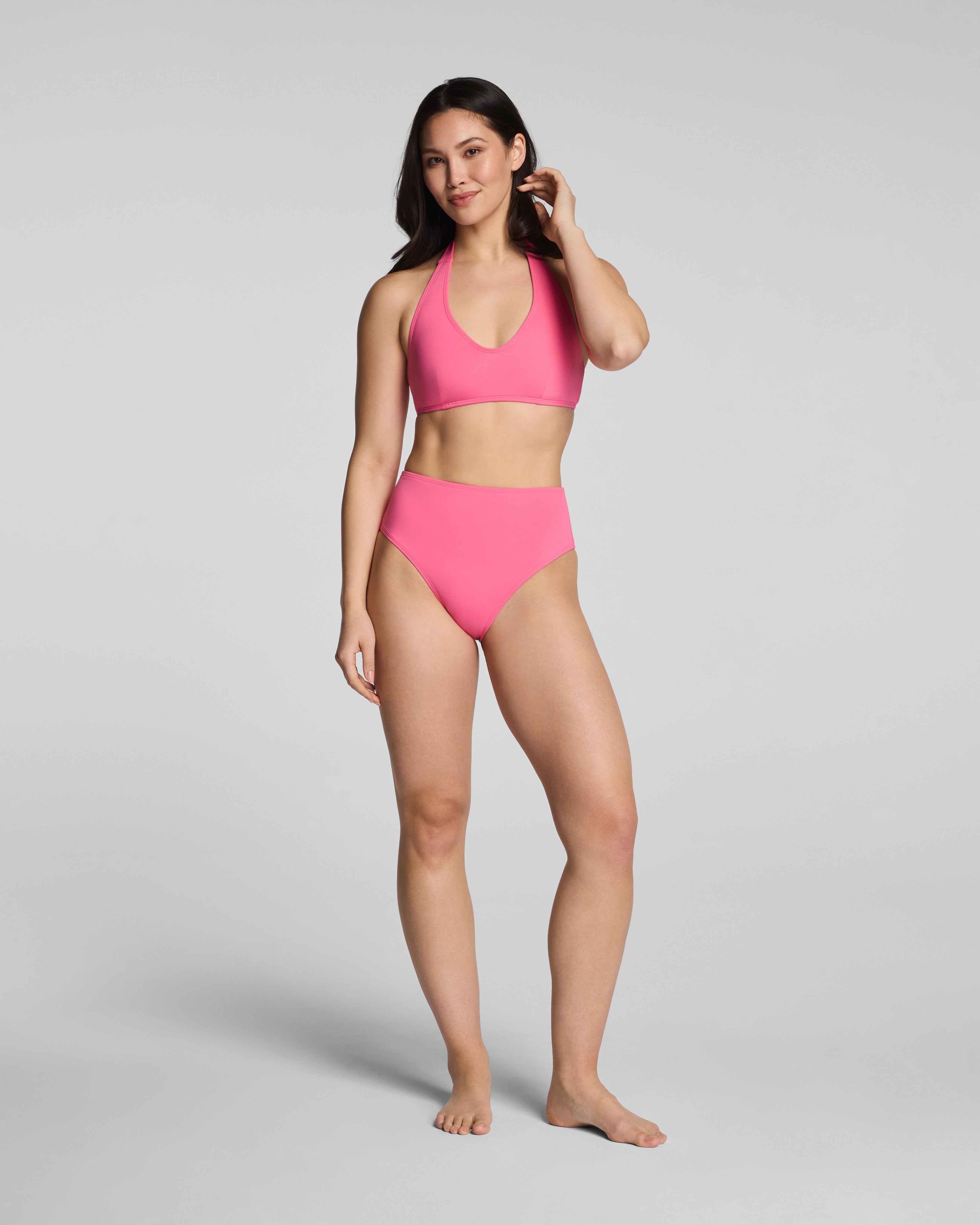 SPANXshape™ Swim Halter Bikini Top | Hibiscus