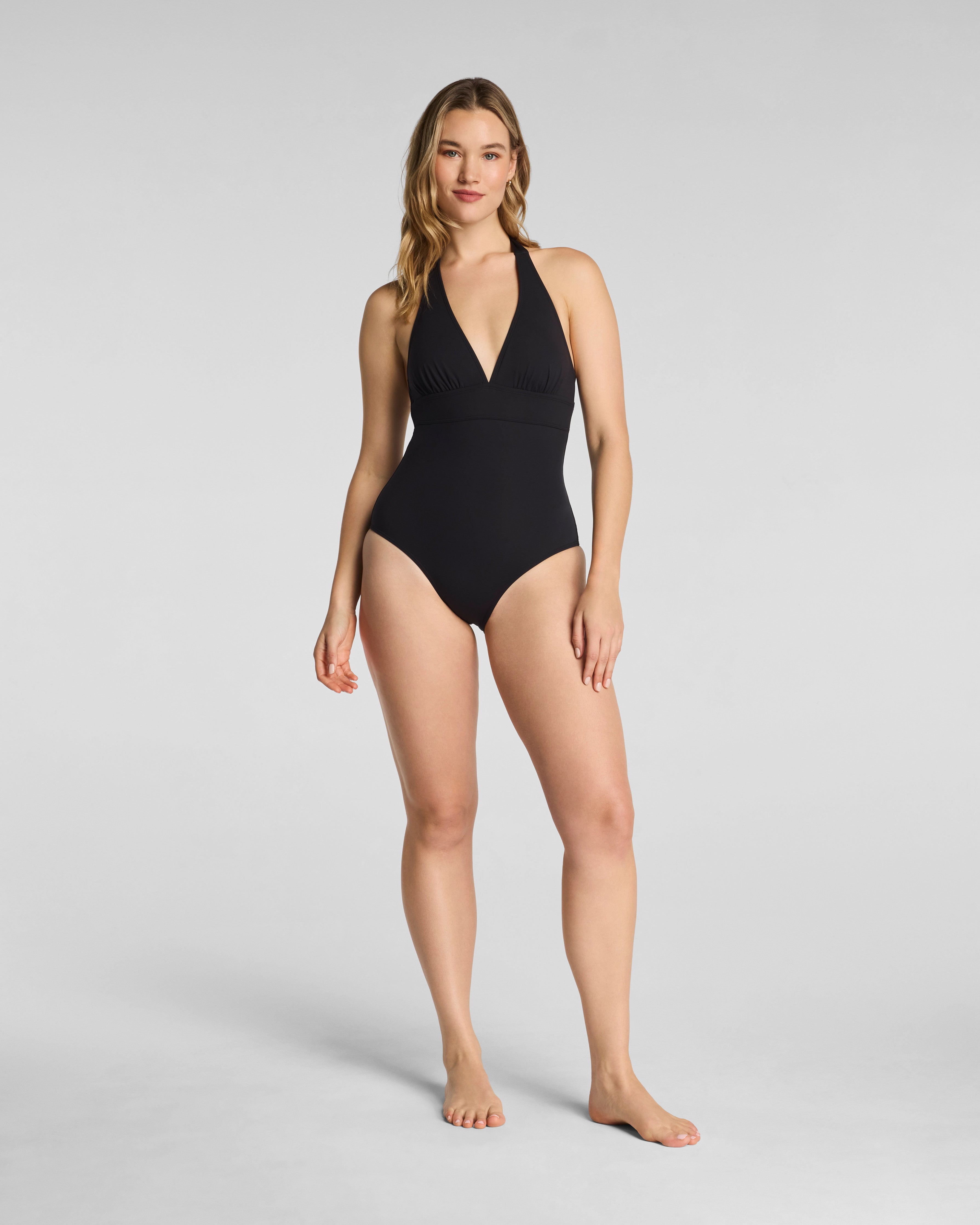 SPANXsculpt™ Swim Halter One Piece | Very Black