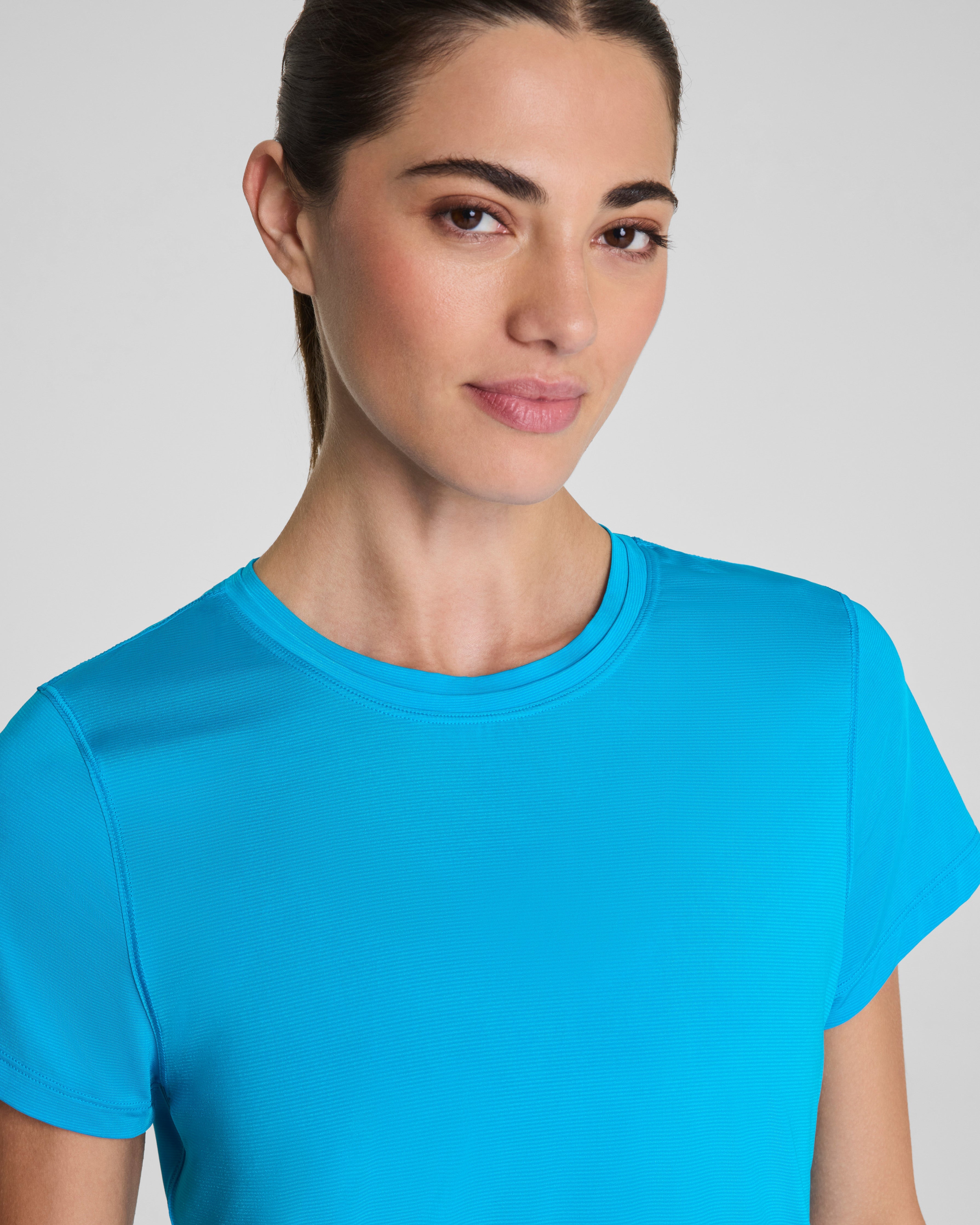 SPANX® BoostUp Crewneck Tee with StayCool Tech | Maritime