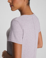SPANX® SoftStretch Crewneck Tee | Coastal Fog/Light Coastal Fog