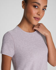 SPANX® SoftStretch Crewneck Tee | Coastal Fog/Light Coastal Fog