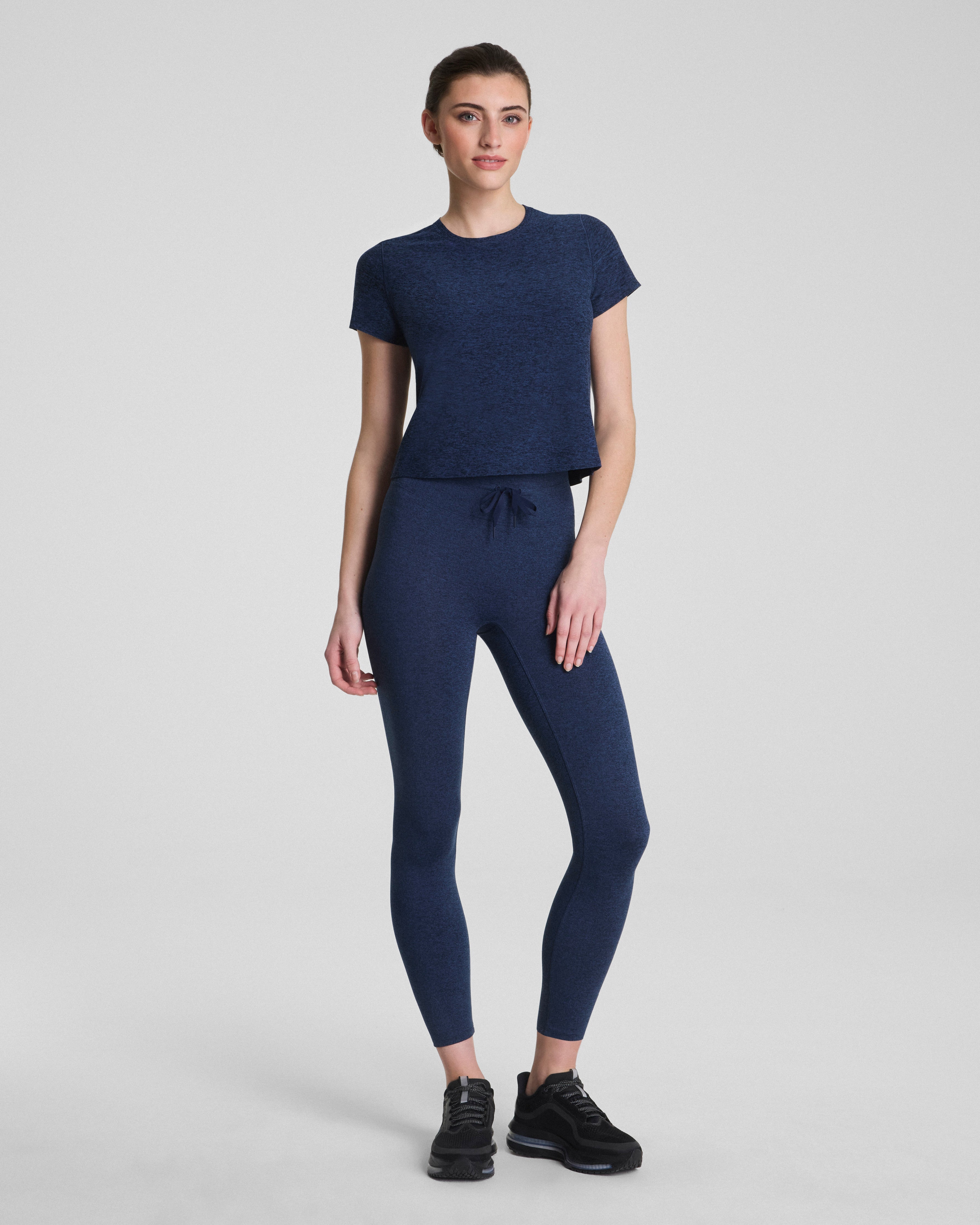 SPANX® SoftStretch Crewneck Tee | Timeless Navy/Dark Timeless Navy