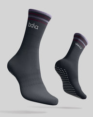 Bala No-Slip High Socks  Plum Berry/Orchid Ash/Very Black
