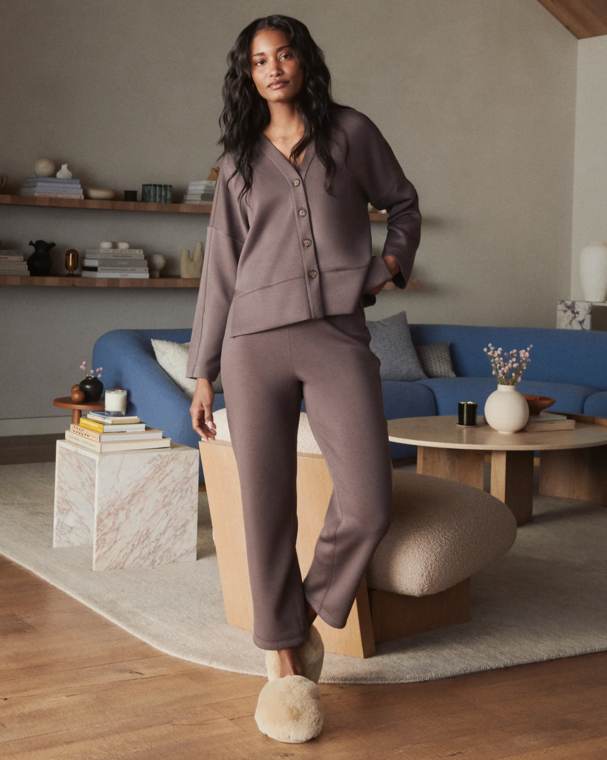 SPANX AirEssentials® Slim Straight Pant | Dark Cacao