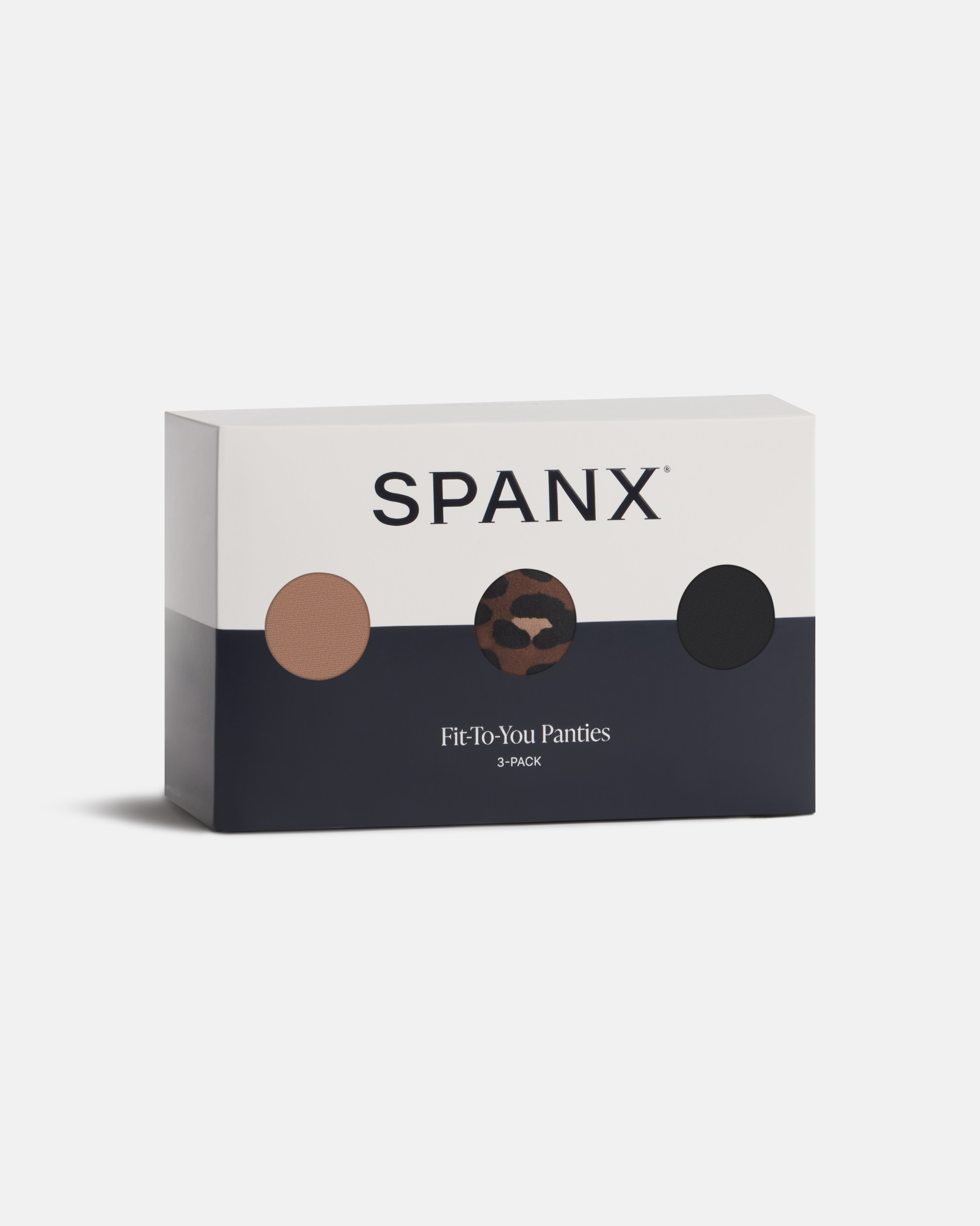 SPANXsmooth™ Fit-To-You Thong 3-Pack Box | Cafe Au Lait/Iconic Leopard/Very Black
