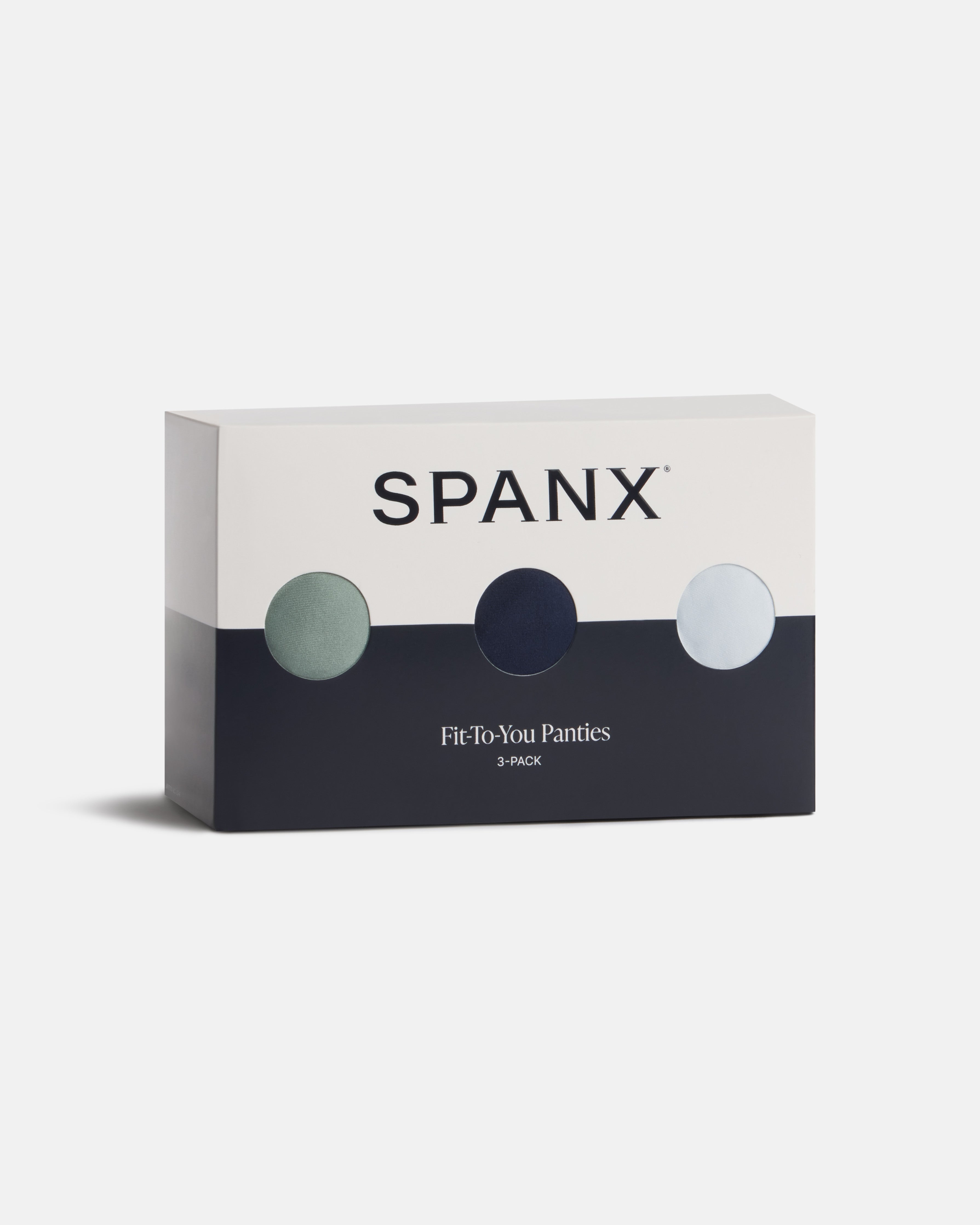 SPANXsmooth™ Fit-To-You Thong 3-Pack Box  Fern/Timeless Navy/Sky